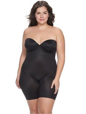 NWT RED HOT by Spanx Black Bodysuit Shape wear Romper. Size 2X.